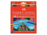 Matite Colorate Faber-Castell 111224 Castle, 24 Colori Assortiti In Scatola Di Cartone