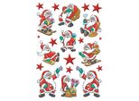 Herma Divertente Adesivi Colorati Di Babbo Natale Decor