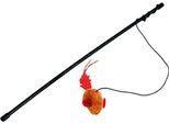 Canna Da Pesca Giocattolo Per Gatti Con Topo E Piuma Arancione/Rosso