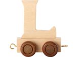 Small Foot Design 7471 Treno Delle Lettere In Legno, Vagone Delle Lettere L, Naturale (1 Pezzo)