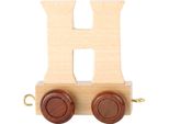 Small Foot Design 7467 Treno Delle Lettere In Legno, Vagone Delle Lettere H, Naturale (1 Pezzo)