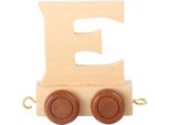 Small Foot Design 7464 Treno Delle Lettere In Legno, Vagone Delle Lettere E, Naturale (1 Pezzo)