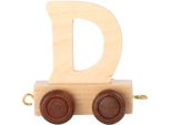 Small Foot Design 7463 Treno Delle Lettere In Legno, Vagone Delle Lettere D, Naturale (1 Pezzo)