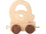 Small Foot Design 7476 Treno Delle Lettere In Legno, Vagone Delle Lettere Q, Naturale (1 Pezzo)