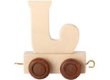 Small Foot Design 7469 Treno Delle Lettere In Legno, Vagone Delle Lettere J, Naturale (1 Pezzo)