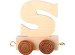 Small Foot Design 7478 Treno Delle Lettere In Legno, Vagone Delle Lettere S, Naturale (1 Pezzo)