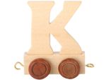 Small Foot Design 7470 Treno Delle Lettere In Legno, Vagone Delle Lettere K, Naturale (1 Pezzo)