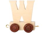 Small Foot Design 7482 Treno Delle Lettere In Legno, Vagone Delle Lettere W, Naturale (1 Pezzo)