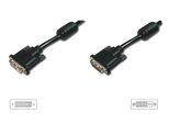 AK-320200-030-S Cavo Di Prolunga Dvi, DVI(24+1), 2X Ferrite St/Bu, 3,0 M, DVI-D Dual Link, Ul, Nero