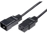 Microconnect - 0,5 M C19 - C20 0,5 M Accoppiatore C19 Accoppiatore C20 Nero - Cavo (Maschio/Femmina, Accoppiatore C19, Accoppiatore C20, Nero)