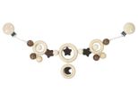 Heimess 733720 Catena Per Carrozzina Luna E Stelle Con Clip, Marrone/Natura (1 Pezzo)