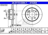 2X Ate 24.0110-0264.1 Disco Freno Asse Posteriore