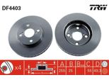 2X Trw DF4403 Disco Freno Asse Anteriore