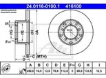 2X Ate 24.0116-0100.1 Disco Freno Asse Anteriore
