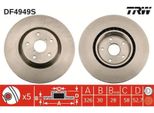 2X Trw DF4949S Disco Freno Asse Anteriore
