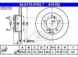 2X Ate 24.0110-0192.1 Disco Freno Asse Anteriore