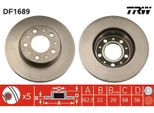2X Disco Freno Trw DF1689 Per Volvo 740 Estate (745) 740 (744) 760 (704 764)