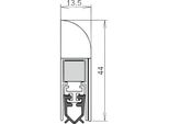 Guarnizione Porta Wind-Ex 1-310 1-S.L.735Mm Alu.Silverf.Hlt Athmer
