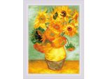 Set Per Punto Croce Riolis "Girasoli Dopo V.Van Gogh"", Schema Contato, 30X40Cm"
