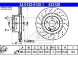 2X Ate 24.0132-0125.1 Disco Freno Asse Anteriore