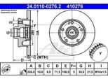 2X Ate 24.0110-0276.2 Disco Freno Asse Posteriore