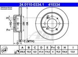 2X Ate 24.0110-0334.1 Disco Freno Asse Posteriore