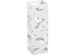 Haku MöBel Portaombrelli Bianco - Metallo, L/H/D: 16X48X16 Cm