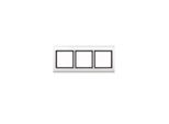 Merten 400319 Cornice Aquadesign, A 3 Ingressi, Bianco Polare