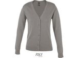Sols 90012 | Golden Cardigan Donna Con Scollo A V - Colore: Grigio Medio (Tinta Unita) - Taglia: Xxl
