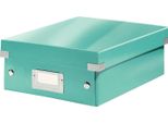 Scatola Per Organizzazione Leitz Click & Store Wow, Piccola, Blu Ghiaccio