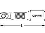 Ks Tools 1/4" Chromeplus Prolunga Inclinabile 75 Mm - 918.1653"