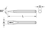 Ks Tools Electricians Chisel, 8-Edged, 14X200Mm 1620262