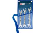 Ks Tools Chromeplus Set Di Chiavi Doppie Aperte, 3 Pezzi 518.0743