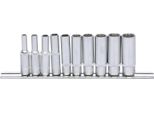 Ks Tools Set Di Bussole A 12 Punte Da 1/4", Lunghe, 10 Pezzi"