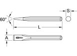 Ks Tools Electricians Chisel, 4-Edged, 12 X 300 Mm 1620258
