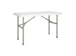 Tavolo Pieghevole Rettangolare Bolero Bianco, 122 Cm