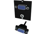 Modulo Personalizzato Bachmann - Frontalino Modulare A Scatto - Mini-Phone Stereo 3,5 Mm, Vga - Nero (917.150)