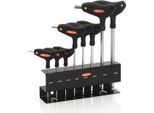 Xlc Chiave Esagonale A T Da 2/2,5/3/4/5/6/8/10 Mm, Con Impugnatura, Nera (1 Set)