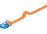 Goobay 96321 Cavo Patch Piatto Cat 6A, U/Utp, Arancione, 2 M - Materiale In Rame