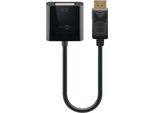 Goobay 69873 Cavo Adattatore Displayport/Dvi-D 1.2, Nichelato, 0,2 M, Nero - Displayport Maschio > DVI-D Femmina Dual-Link (24+1 Pin)