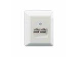 Scatola Di Giunzione Uae 2X8 (8) Montaggio Superficiale Rw - 2X RJ45 8 (8) Uscita Dati Cat.3 Bianco Uae 2X...