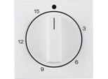 Berker 16328989 Piastra Centrale Con Manopola Di Controllo Per Timer Meccanico Bianco Polare, Lucido