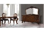 Set Cassettiera Con Specchio Gruppo Cassettiere In Legno Stile Lusso Barocco 2Pz.