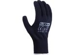 Texxor® Guanti A Maglia Fine Cotone/Nylon, Blu/Rosso Brufoli