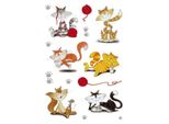 Herma 3357 Adesivo Decor Gatti Divertenti, Glitterato