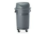 Cestino Per Rifiuti Con Coperchio A Pressione, Ø 49 Cm, 80 Litri