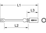 Ks Tools Presa Per Candela 3/8" Con Snodo, Lunga 18 Mm - 517.1193"