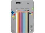Lamy 1222009 Matite Colorate Triangolari Lamy Plus, Confezione In Metallo Da 12 Pezzi
