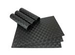Tovaglietta Modern Set Di 6 Tovagliette In Plastica Nera Intrecciata 45X30 Cm