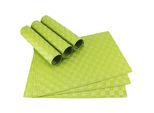 Tovaglietta Moderna Set Di 6 Tovagliette In Plastica Intrecciata Verde Chiaro 45X30 Cm